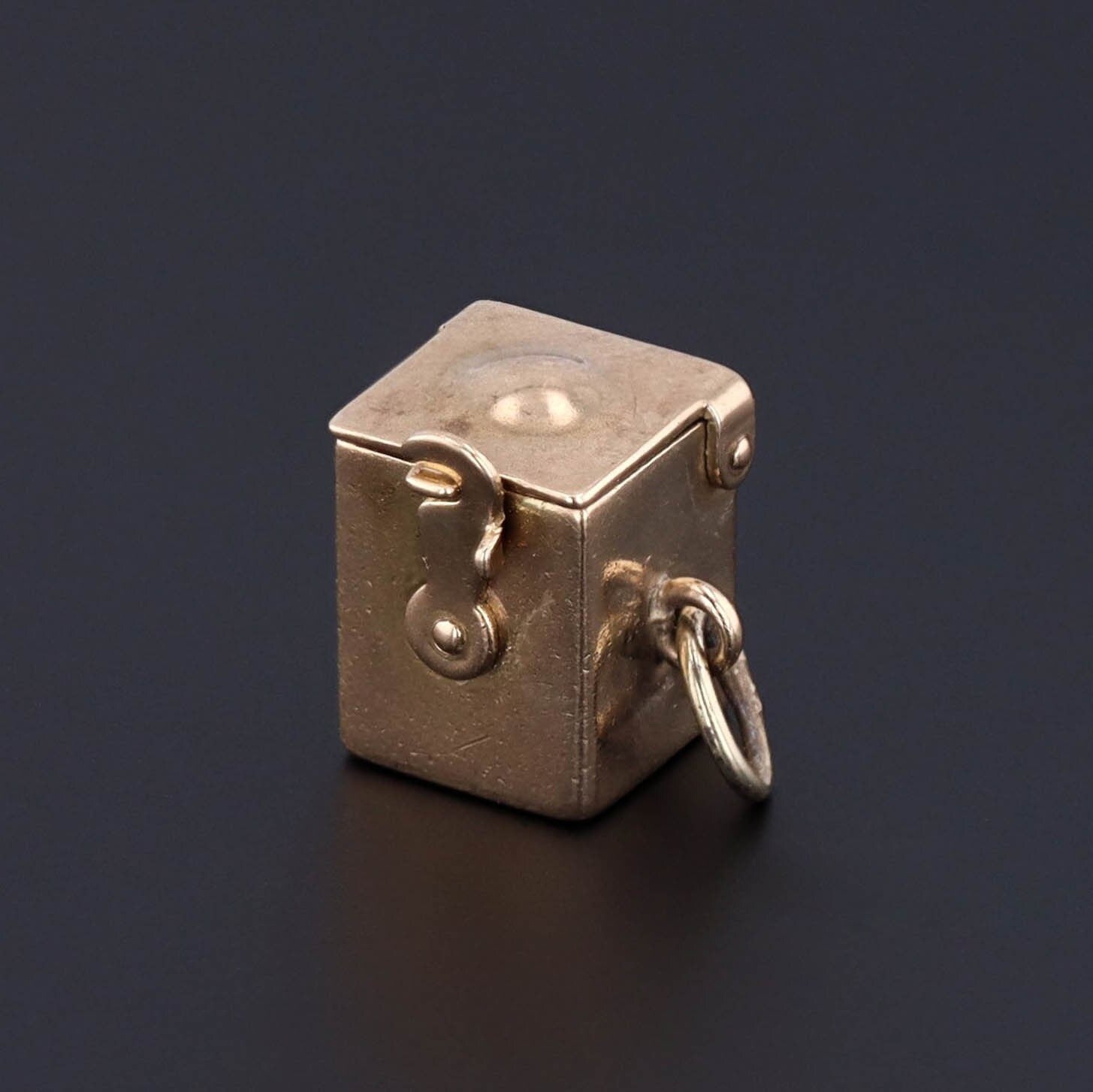 Box Charm | 10k Gold Charm - Trademark Antiques