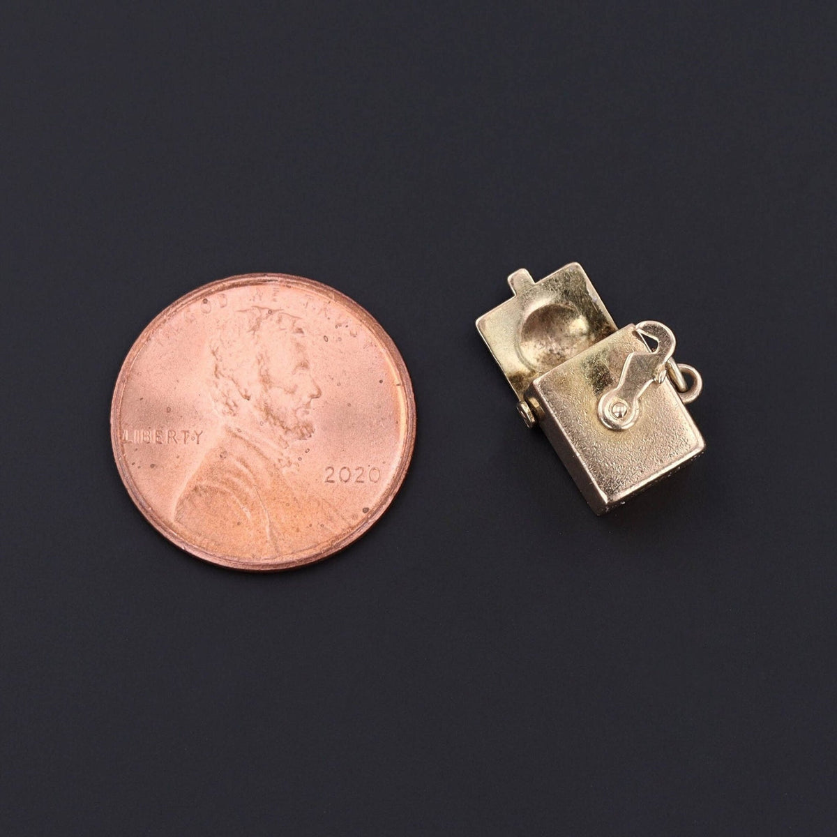 Box Charm | 10k Gold Charm - Trademark Antiques