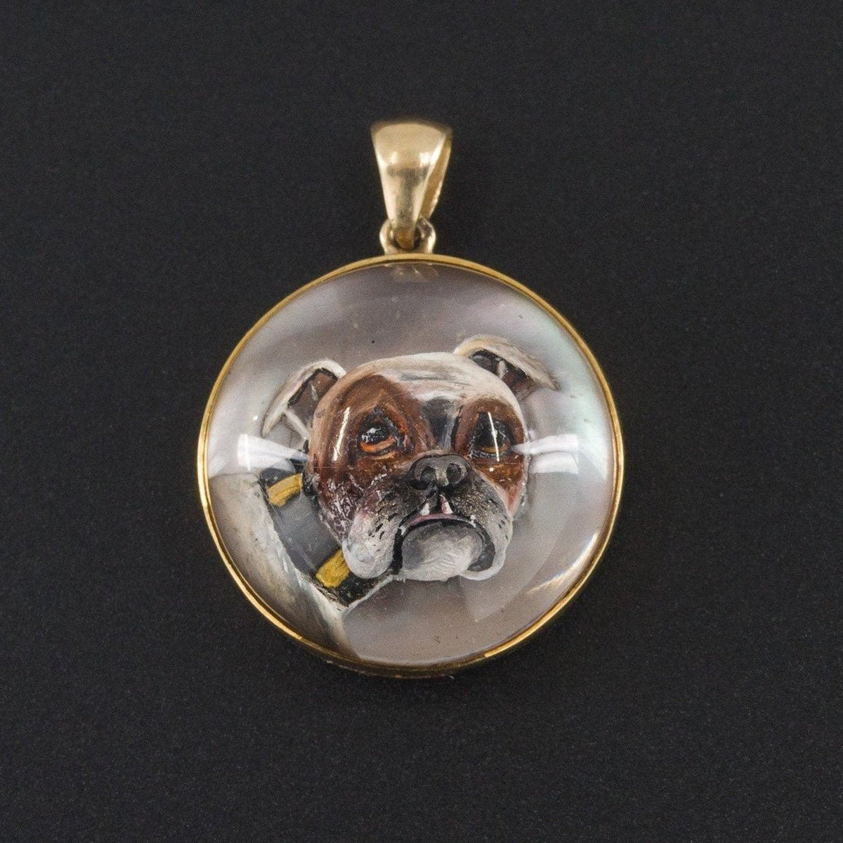 Bulldog Charm | 14k Gold Charm - Trademark Antiques