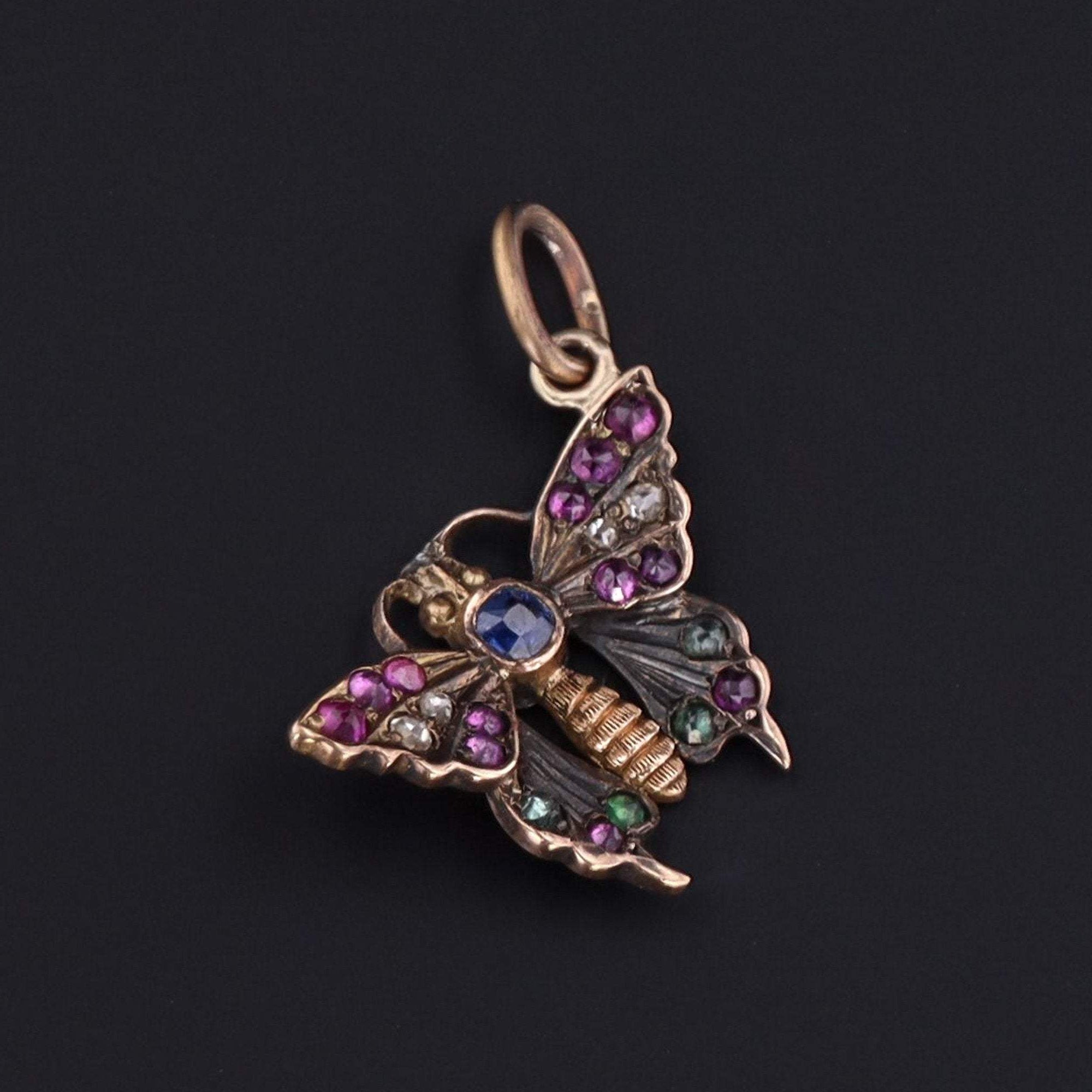 Butterfly Charm | Antique Butterfly Charm - Trademark Antiques