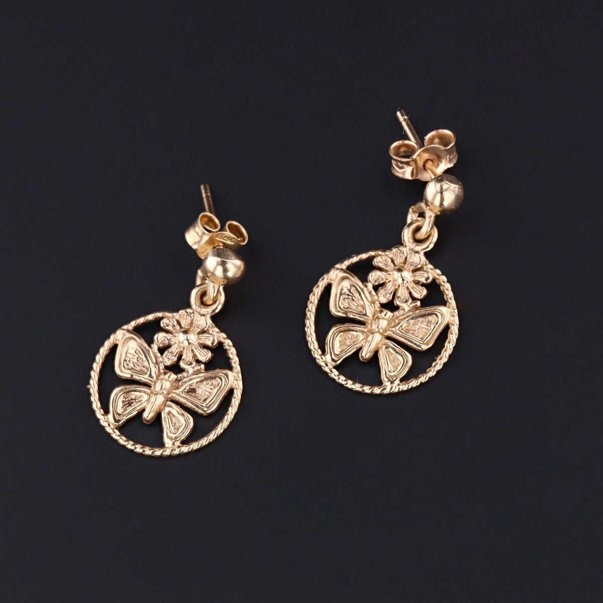 Butterfly Earrings | Vintage Butterfly Earrings - Trademark Antiques