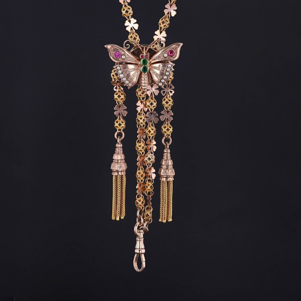 Butterfly Necklace | Slide Chain Necklace - Trademark Antiques