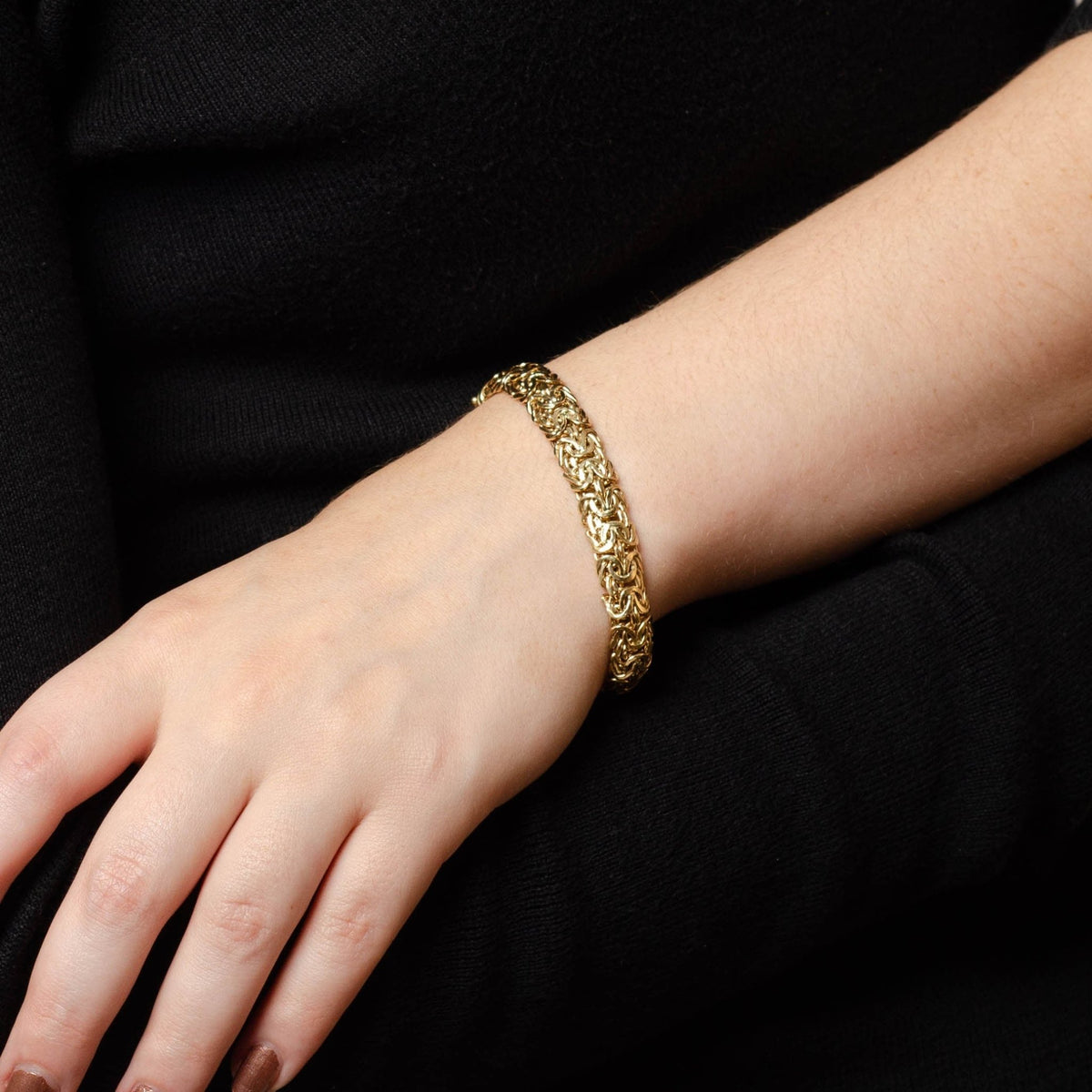 Byzantine Link Bracelet | 14k Gold Bracelet - Trademark Antiques