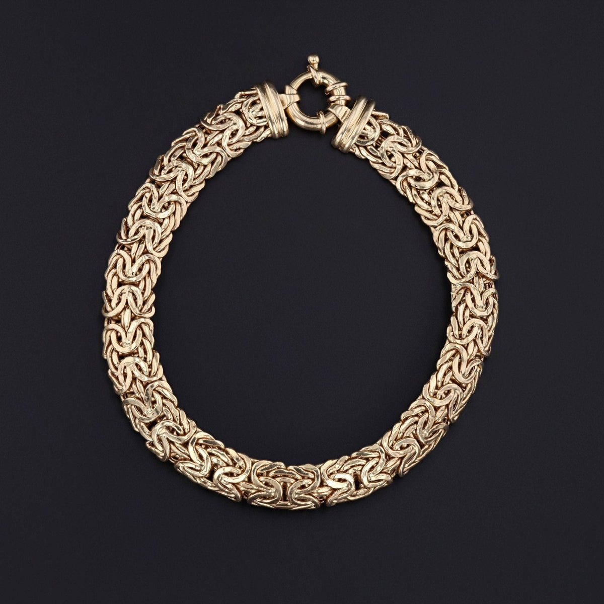 Byzantine Link Bracelet | 14k Gold Bracelet - Trademark Antiques