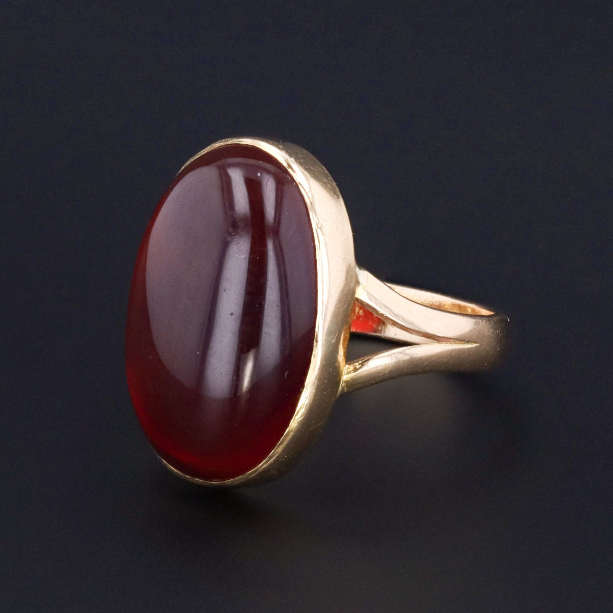Carnelian Ring | 18k Gold Ring - Trademark Antiques