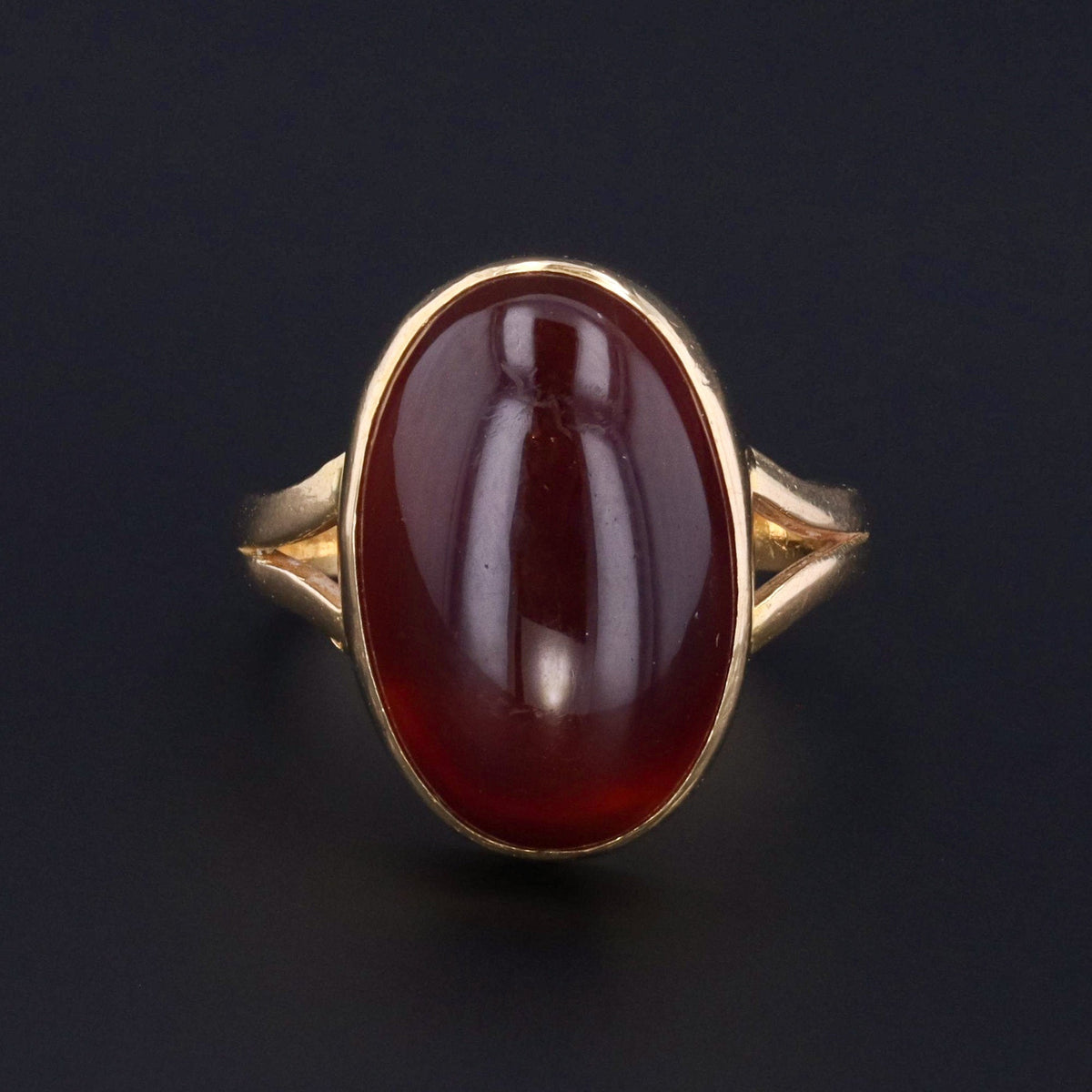 Carnelian Ring | 18k Gold Ring - Trademark Antiques