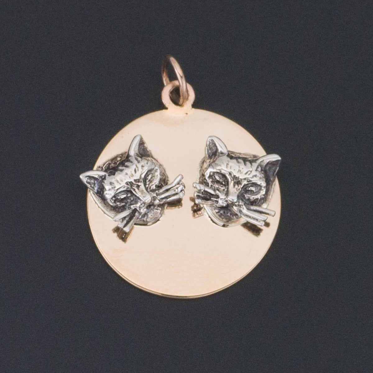 Cat Charm | Antique Gold Charm - Trademark Antiques