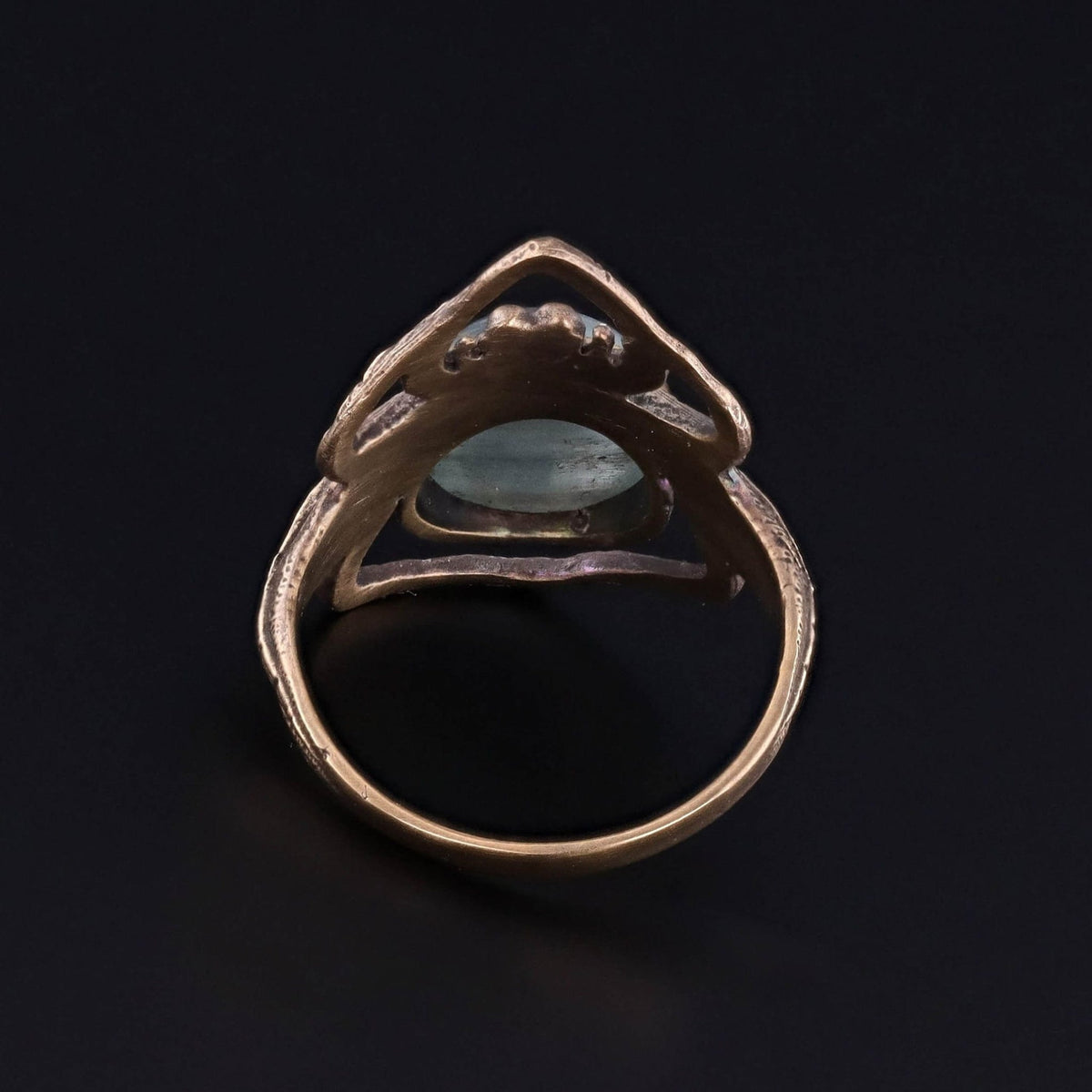 Cat's Eye Tourmaline Spider Ring of 14k Gold - Trademark Antiques