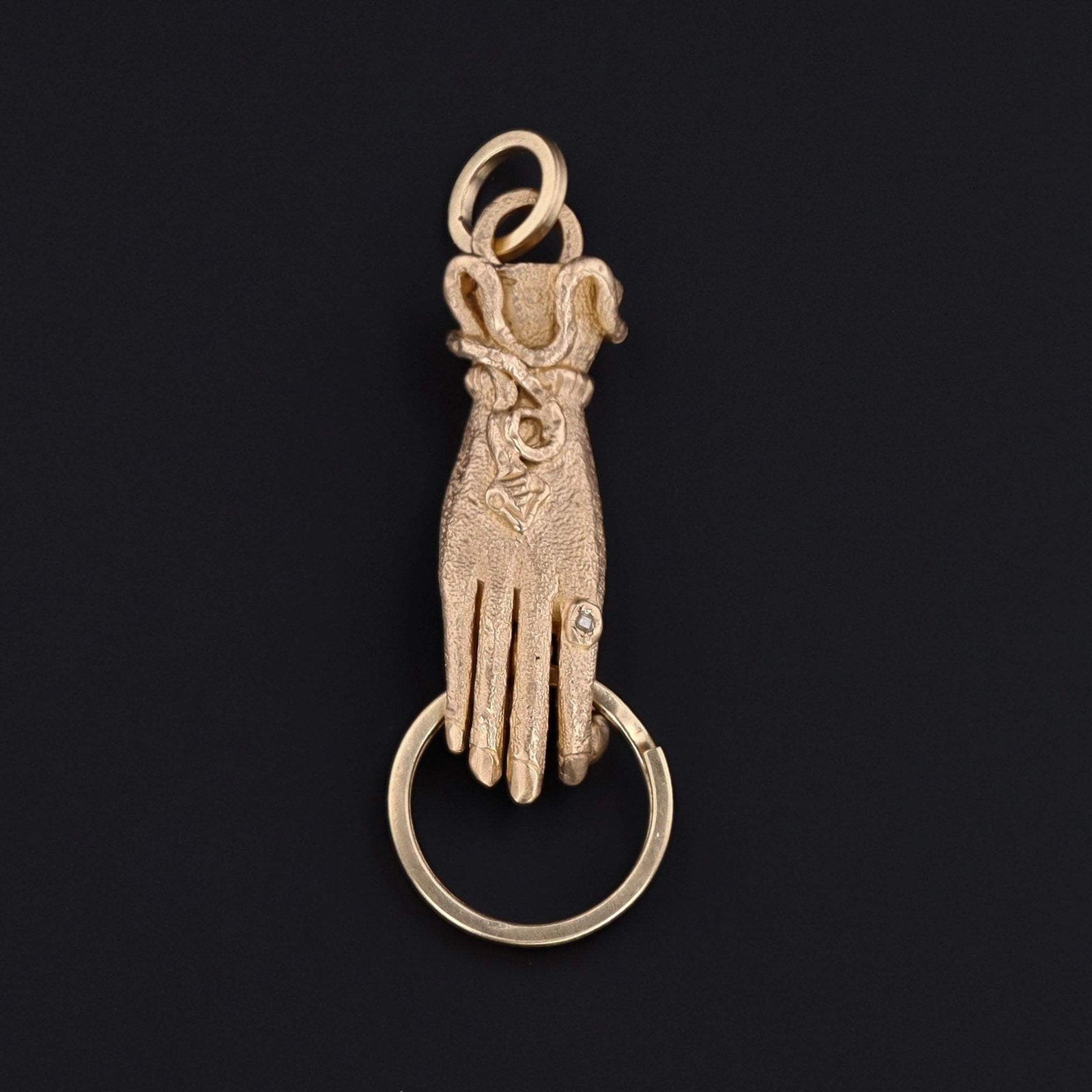 Charm Holder | 14k Gold Pendant or Charm Holder - Trademark Antiques