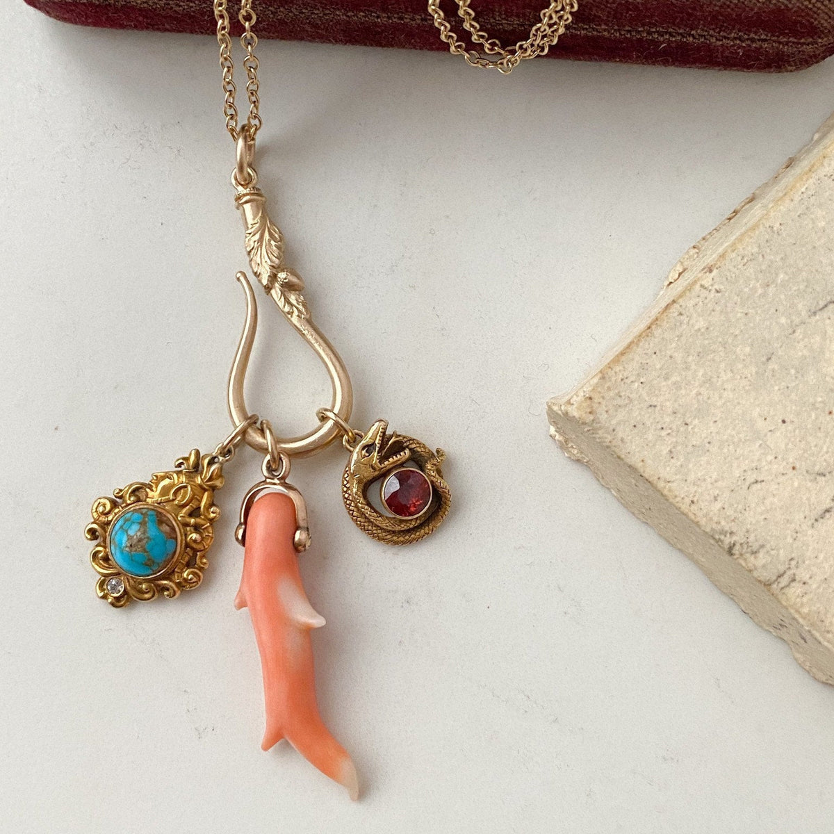 Charm Holder | 14k Gold Pendant or Charm Holder - Trademark Antiques