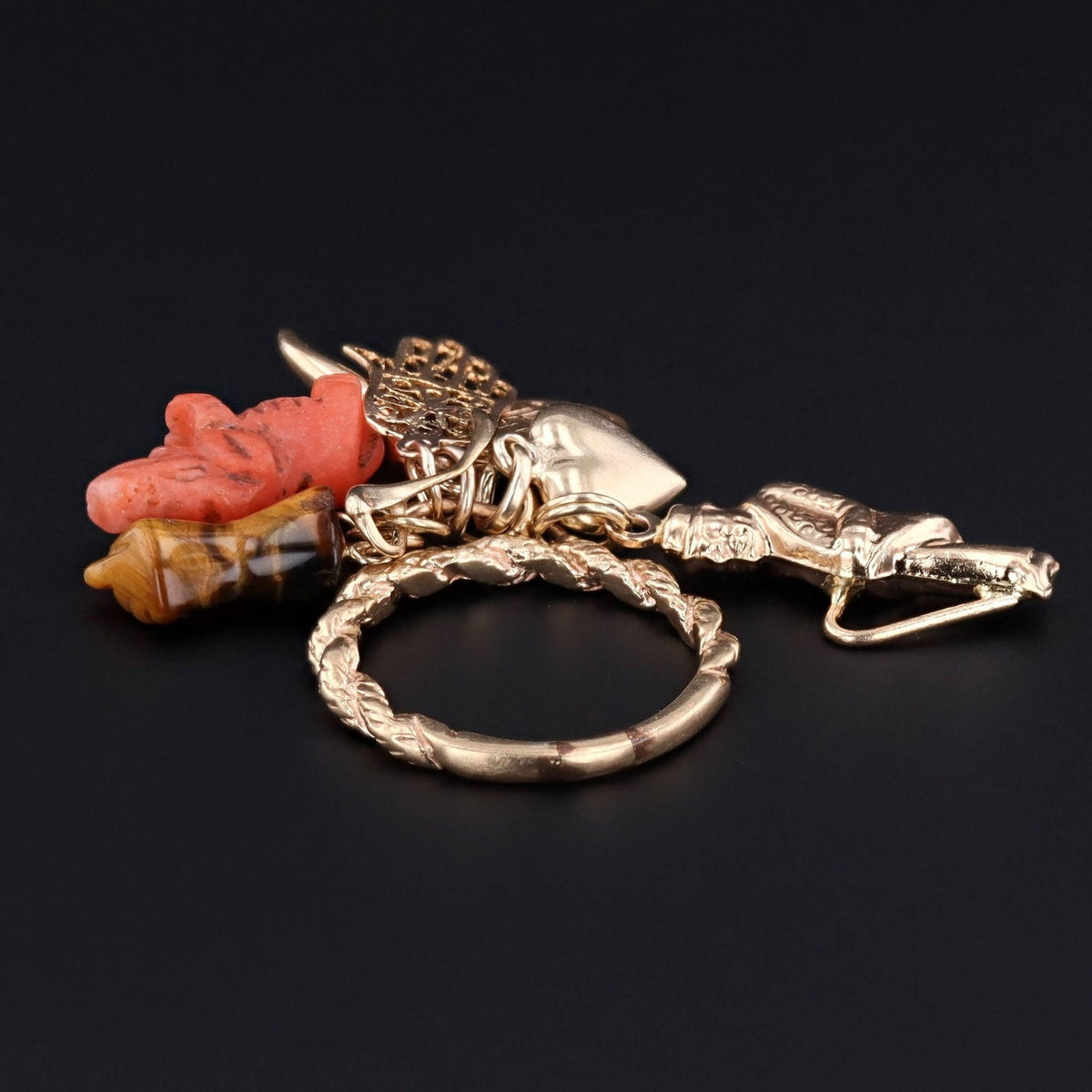 Charm Ring | Vintage Charm Ring - Trademark Antiques