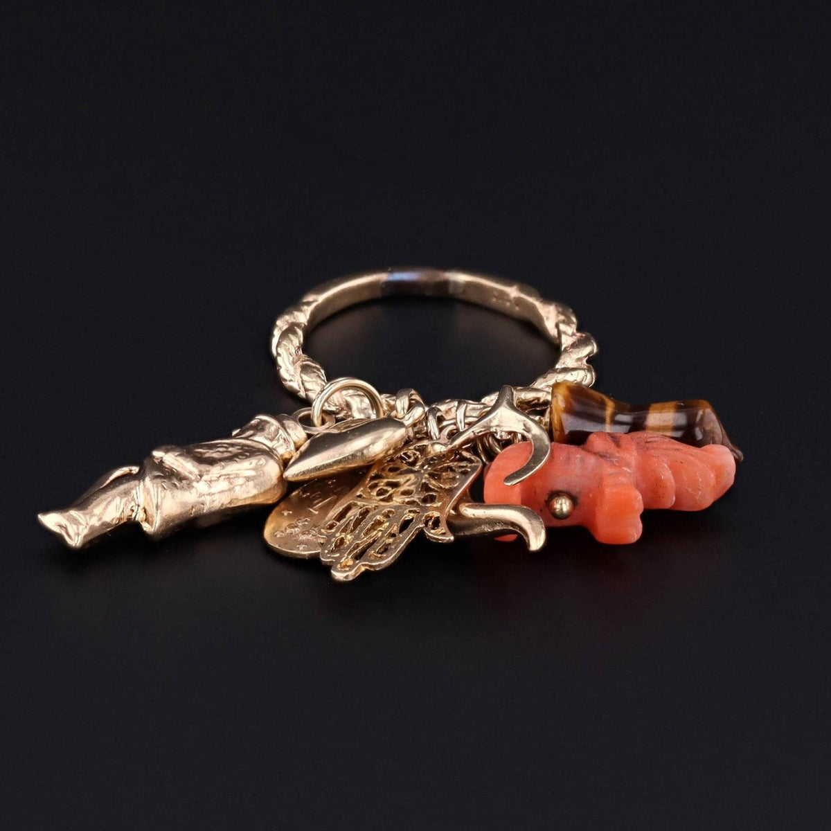 Charm Ring | Vintage Charm Ring - Trademark Antiques