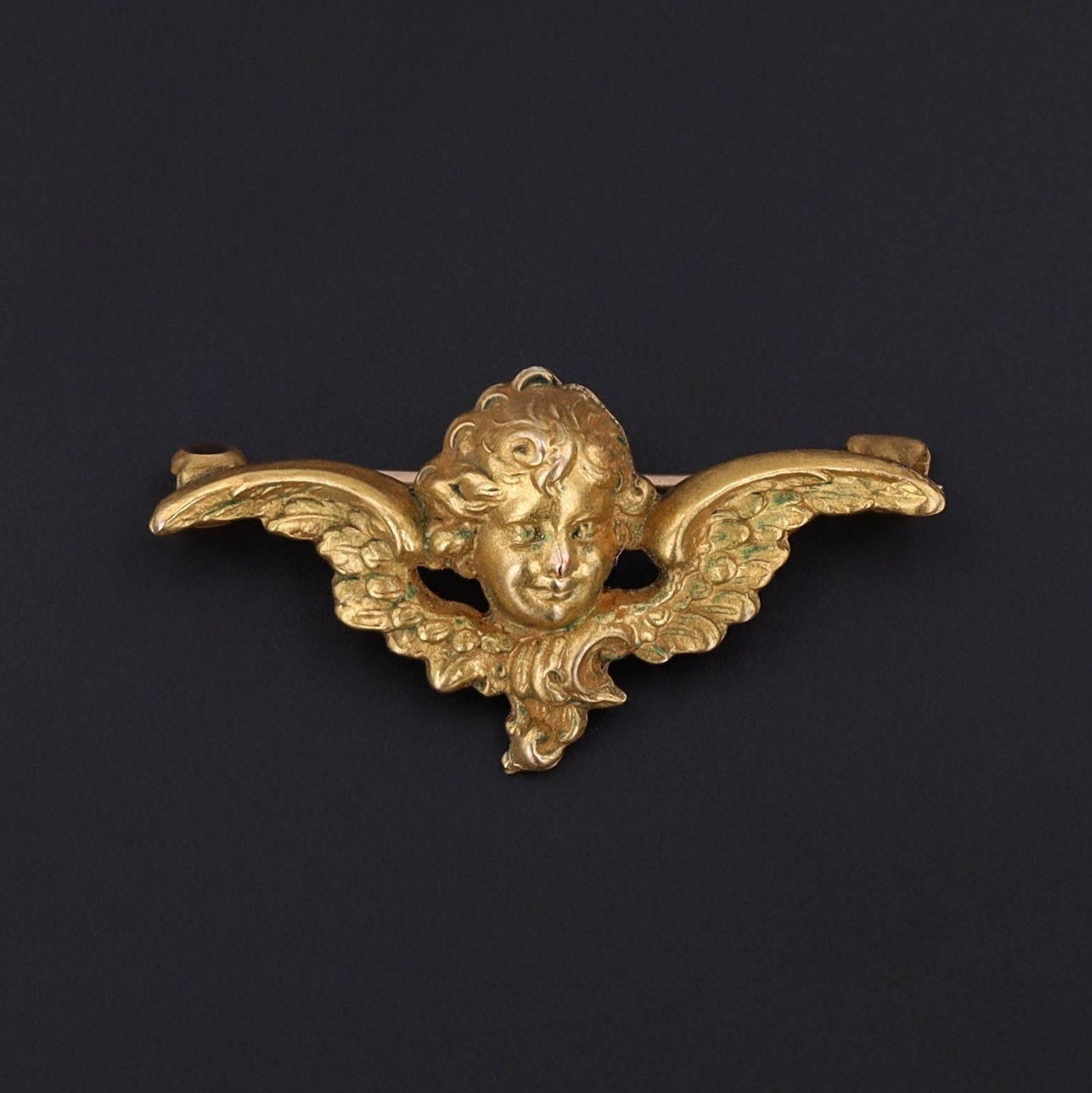 Cherub Brooch | Angel Pin - Trademark Antiques