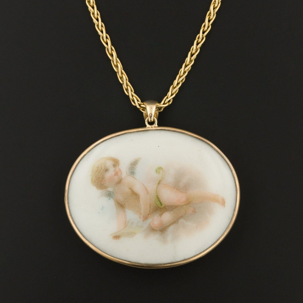 Cherub Pendant | Antique Pin Conversion - Trademark Antiques
