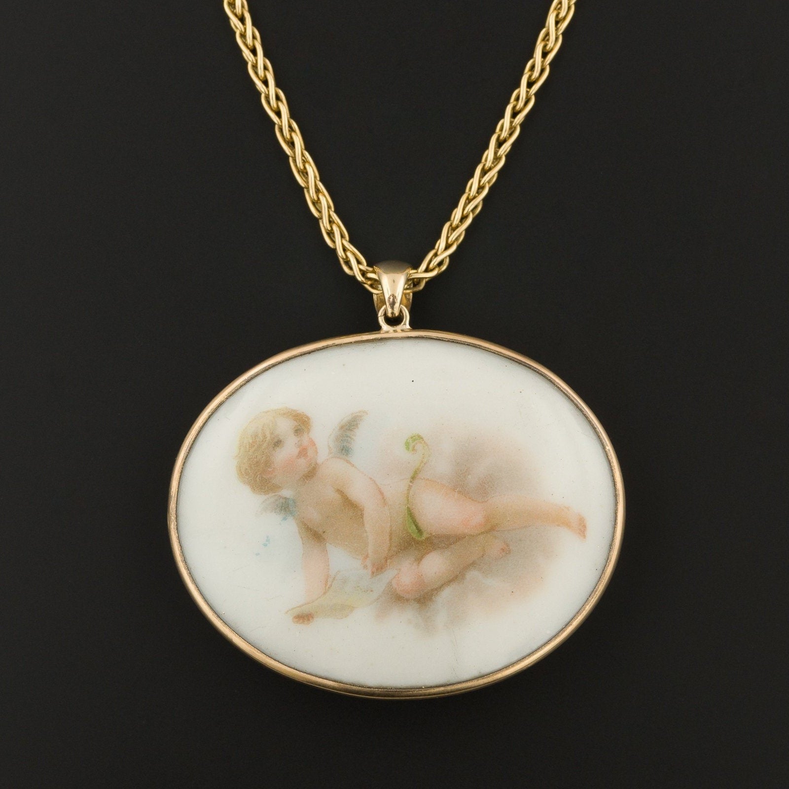 Cherub Pendant | Antique Pin Conversion - Trademark Antiques