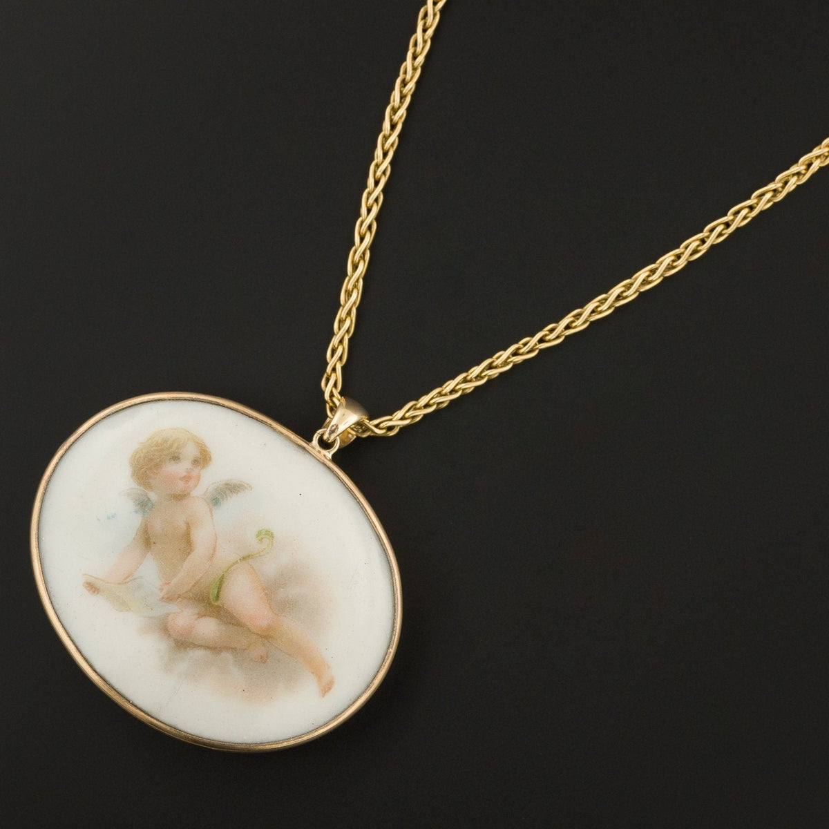 Cherub Pendant | Antique Pin Conversion - Trademark Antiques