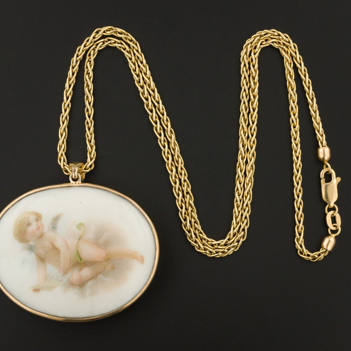 Cherub Pendant | Antique Pin Conversion - Trademark Antiques