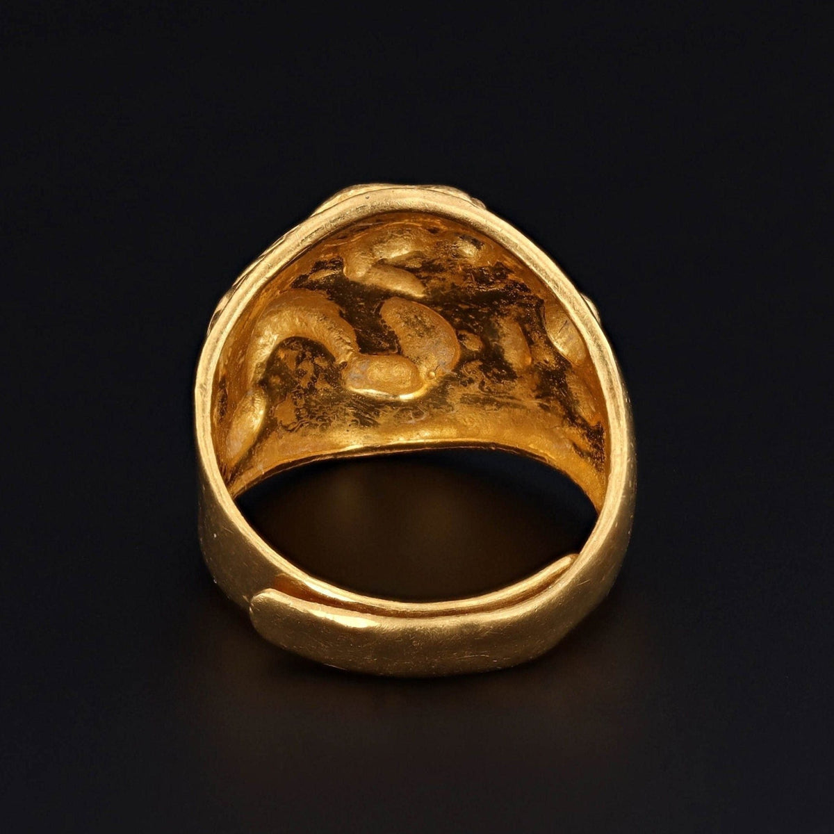 Chinese Dragon Ring | 24k Gold Ring - Trademark Antiques