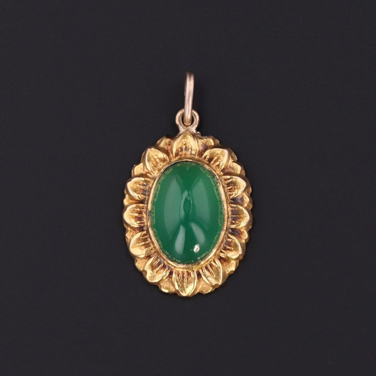 Chrysoprase Charm | Flower Charm - Trademark Antiques