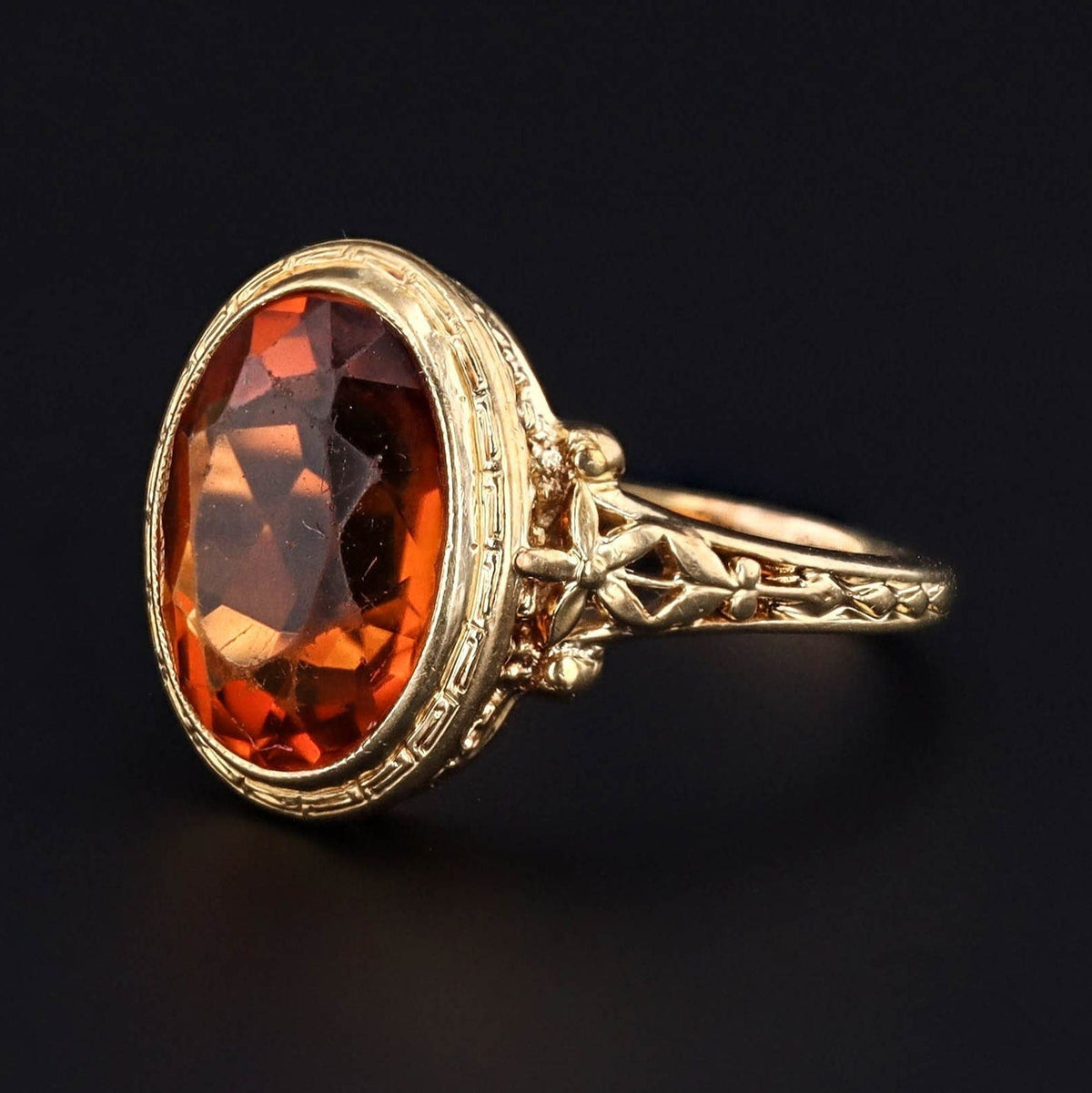Citrine Ring | Vintage Ring - Trademark Antiques