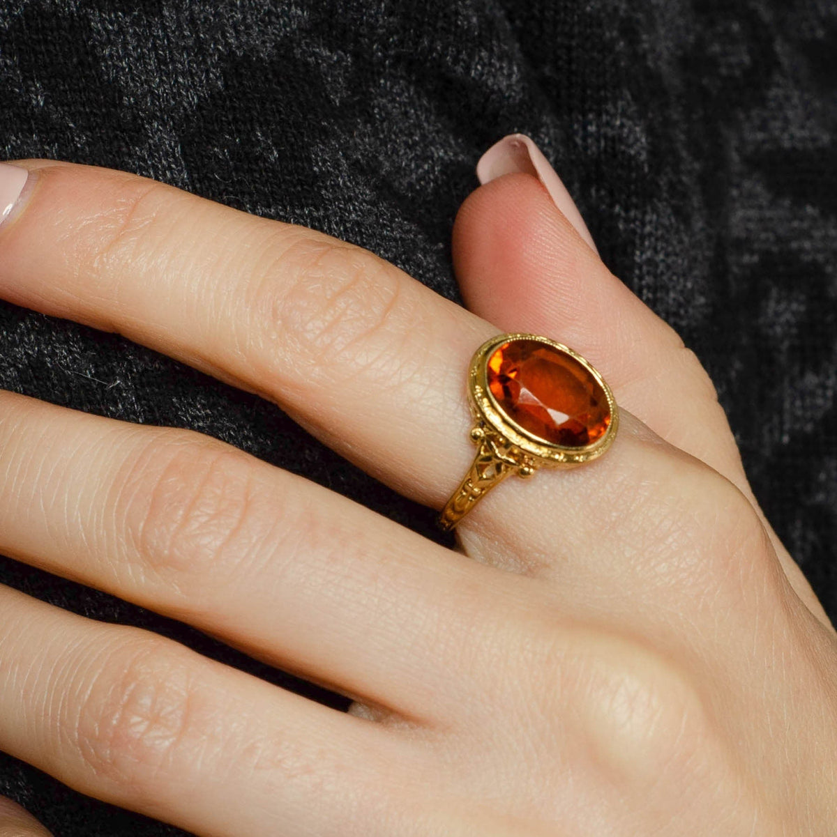 Citrine Ring | Vintage Ring - Trademark Antiques