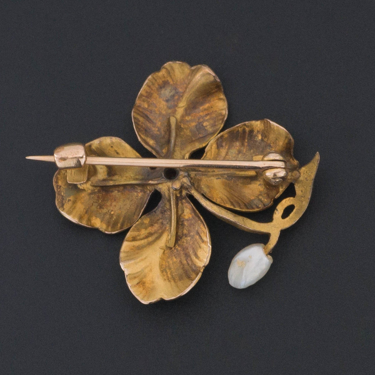 Clover Brooch | 14k Gold Clover Brooch - Trademark Antiques