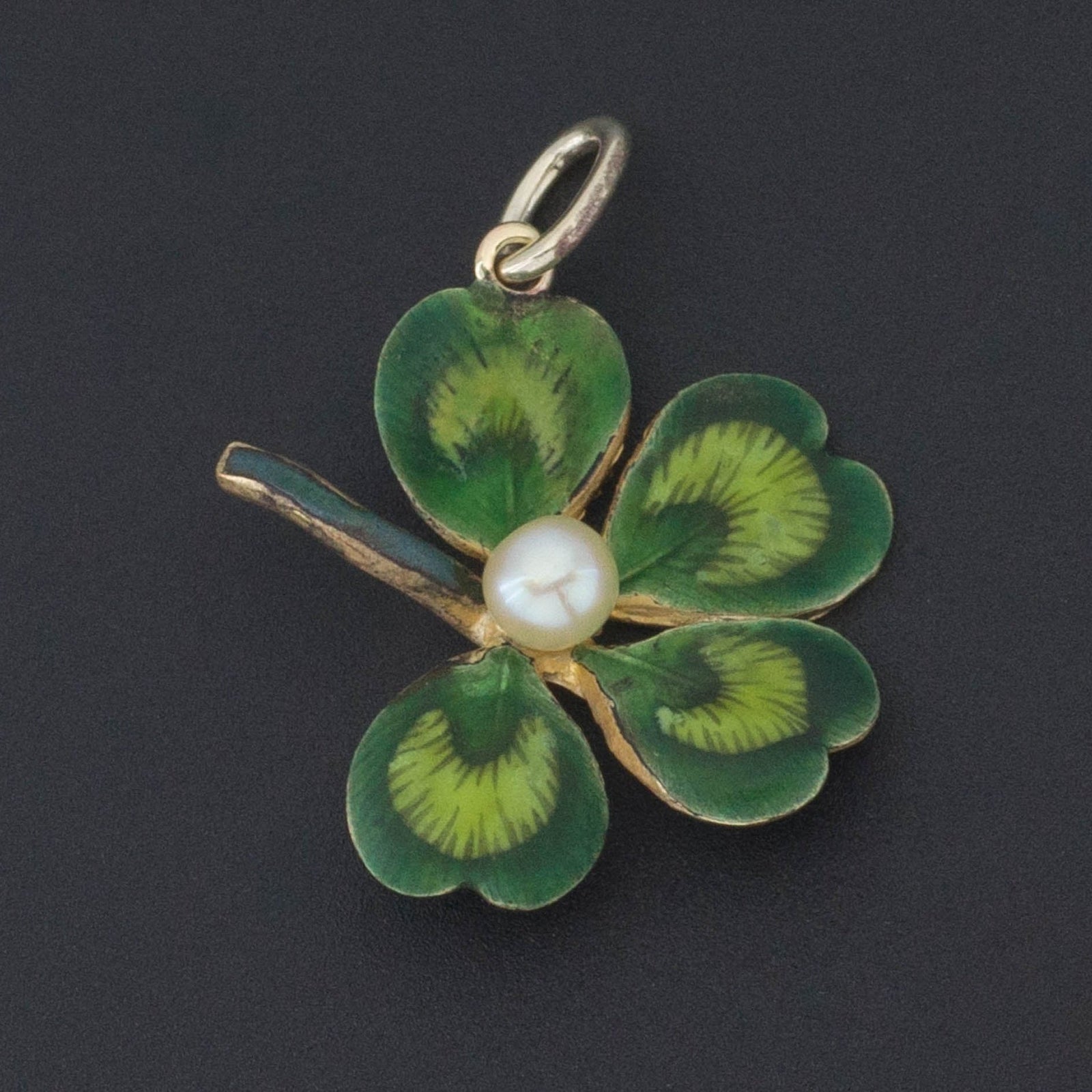 Clover Charm | Antique Clover Charm - Trademark Antiques