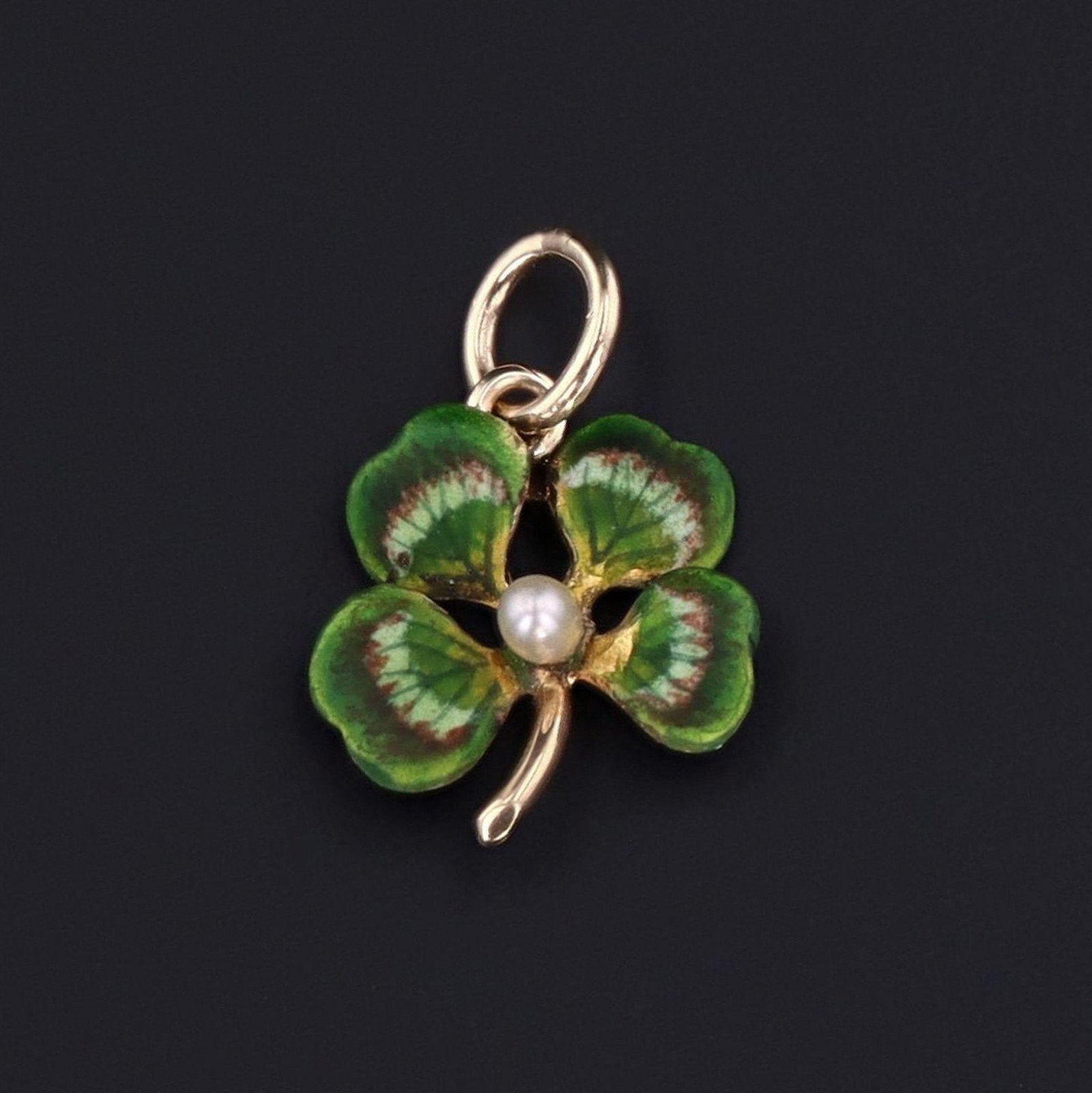 Clover Charm | Antique Clover Charm - Trademark Antiques