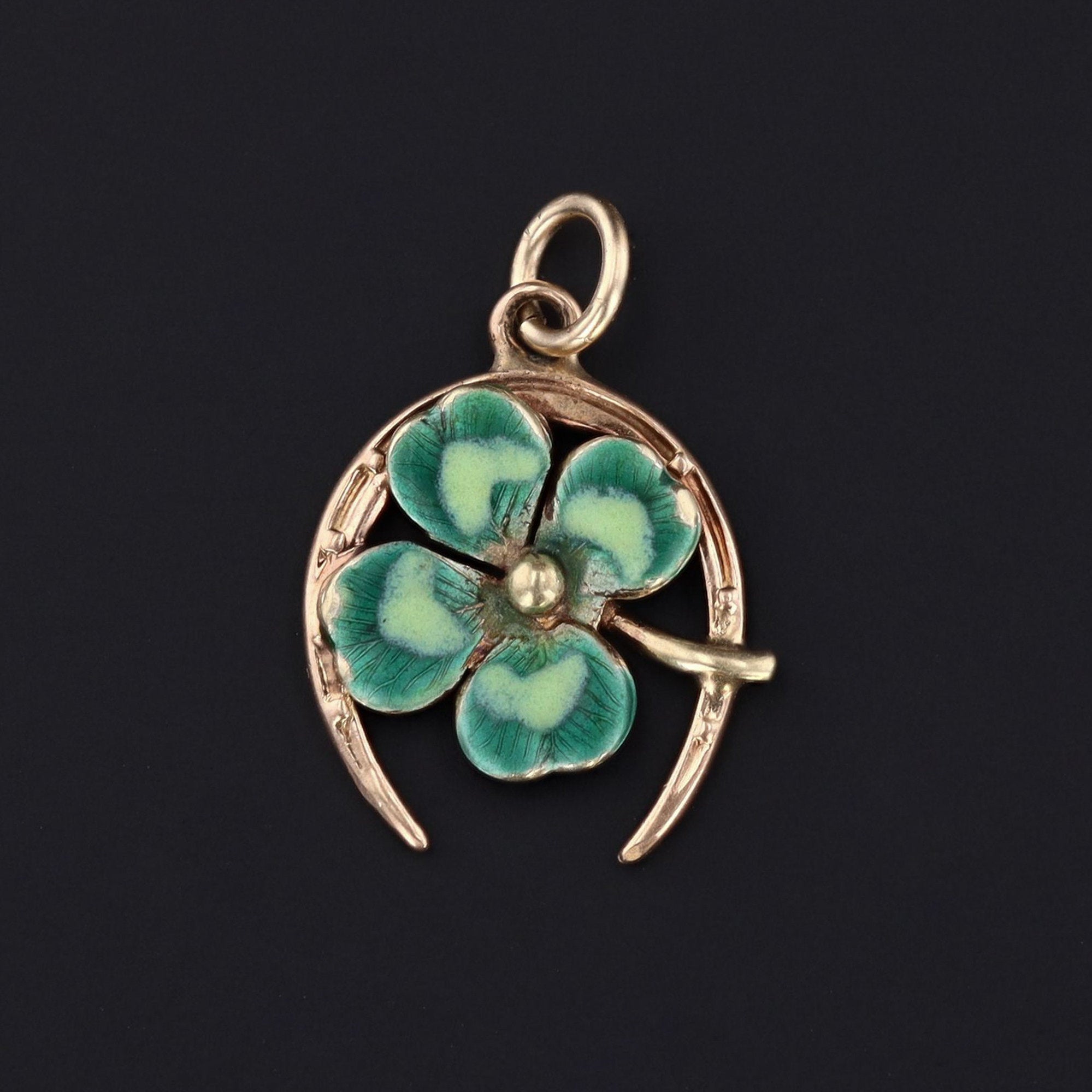 Clover Charm | Antique Clover Charm - Trademark Antiques