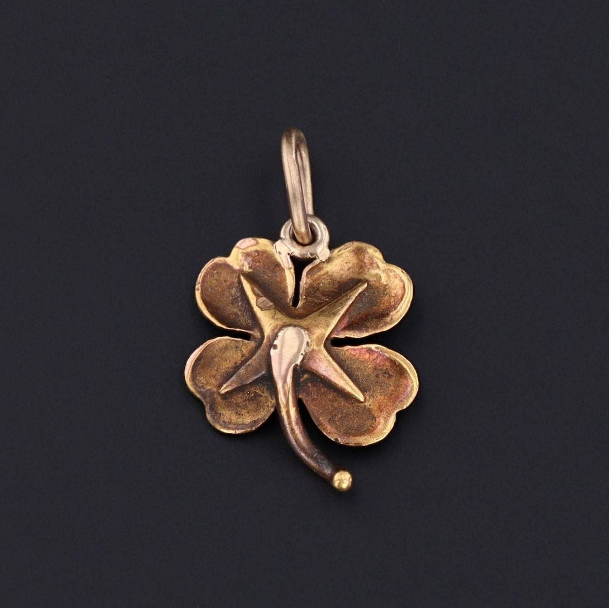 Clover Charm | Antique Clover Charm - Trademark Antiques