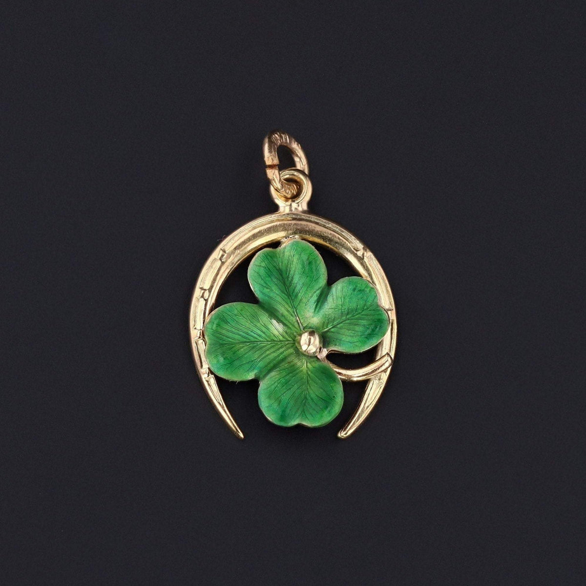 Clover Charm | Antique Clover Charm - Trademark Antiques