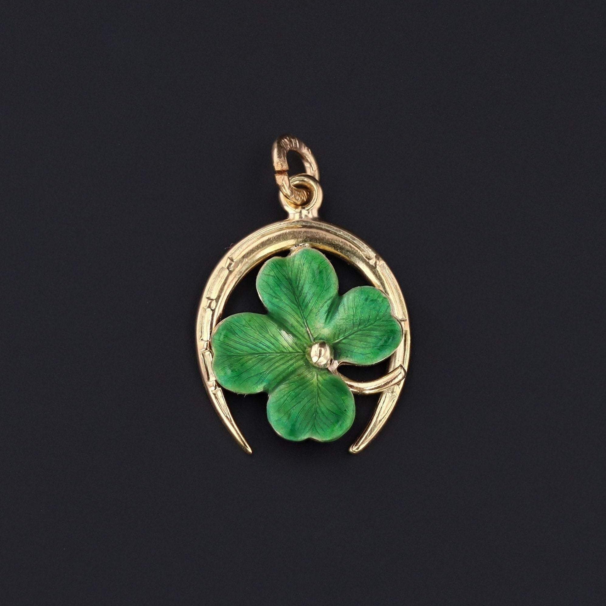 Clover Charm | Antique Clover Charm - Trademark Antiques