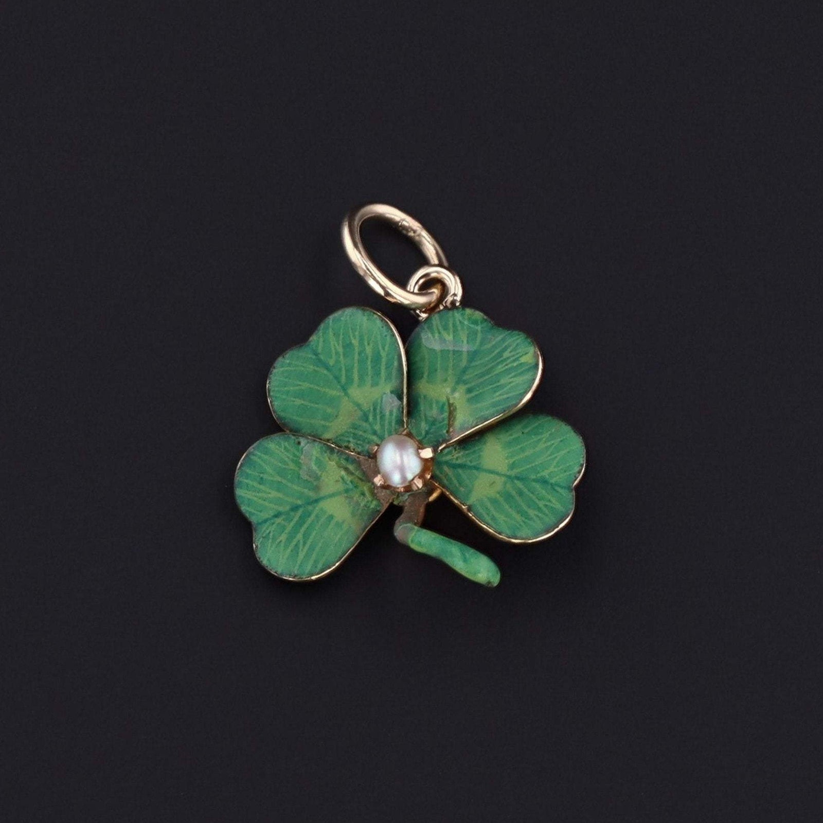Clover Charm | Antique Clover Charm - Trademark Antiques