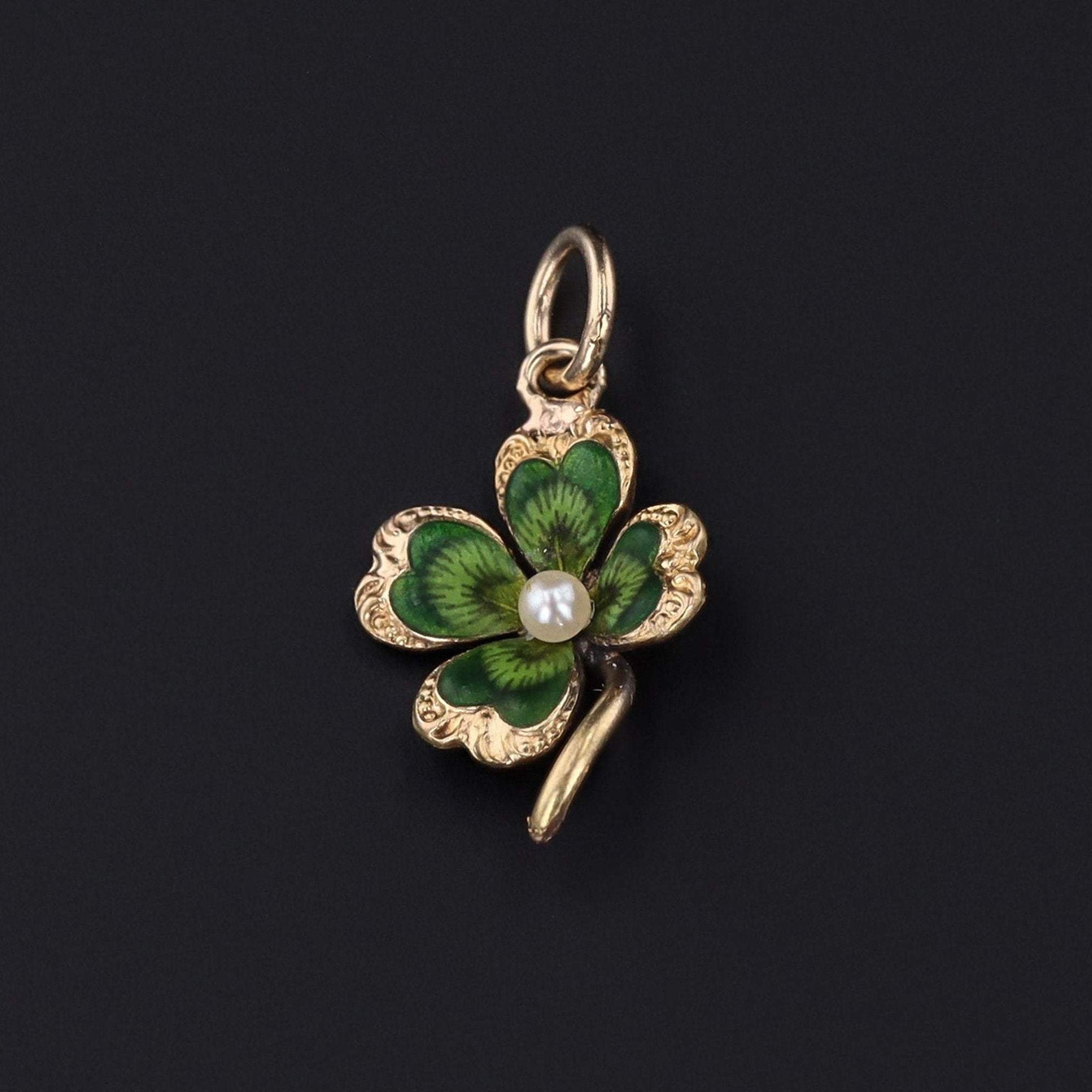 Clover Charm | Antique Clover Charm - Trademark Antiques