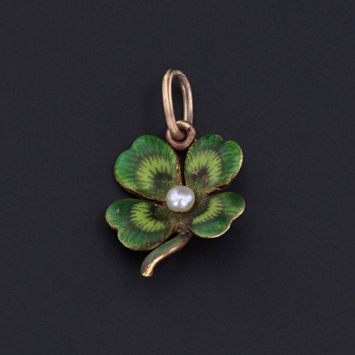 Clover Charm | Antique Clover Charm - Trademark Antiques