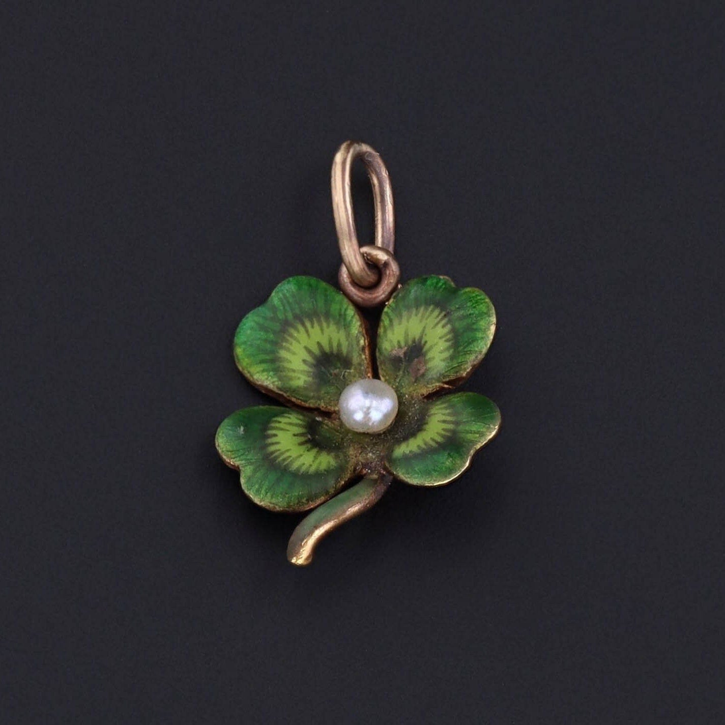 Clover Charm | Antique Clover Charm - Trademark Antiques