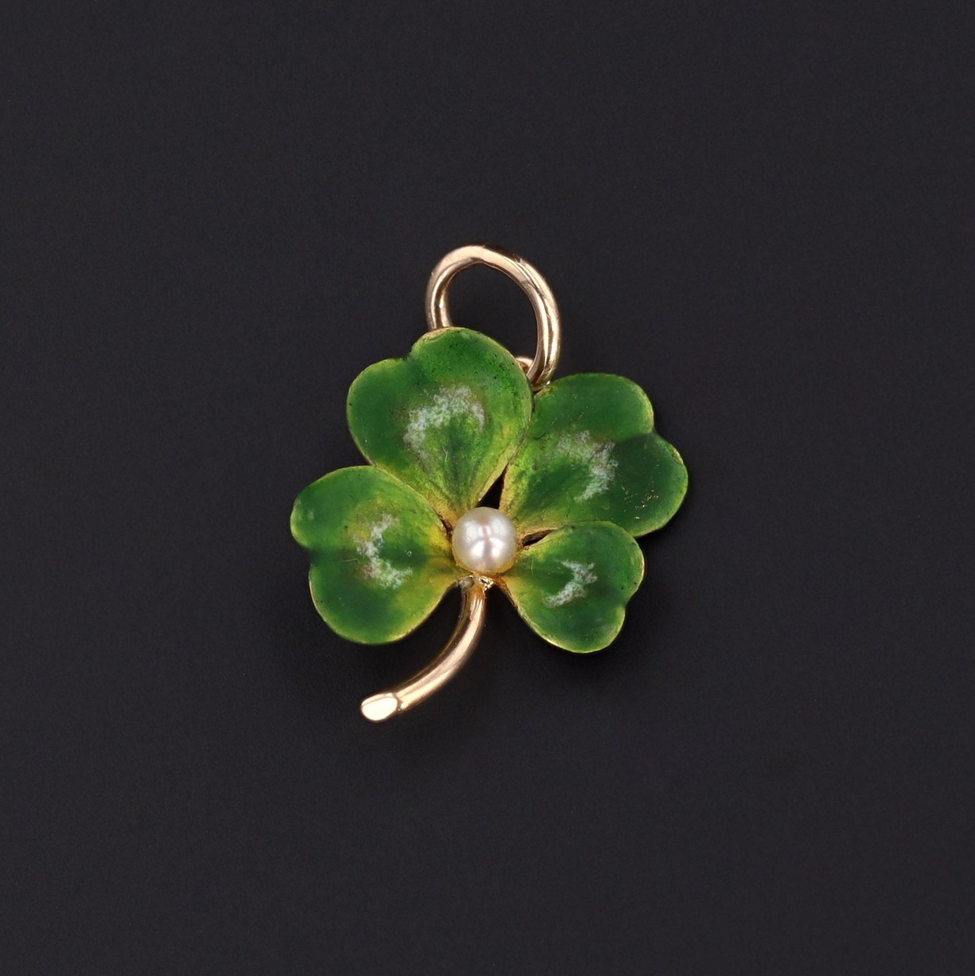 Clover Charm | Antique Clover Charm - Trademark Antiques