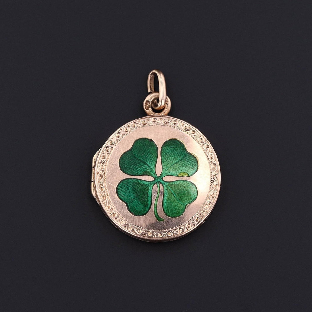 Clover Locket | Antique Locket - Trademark Antiques