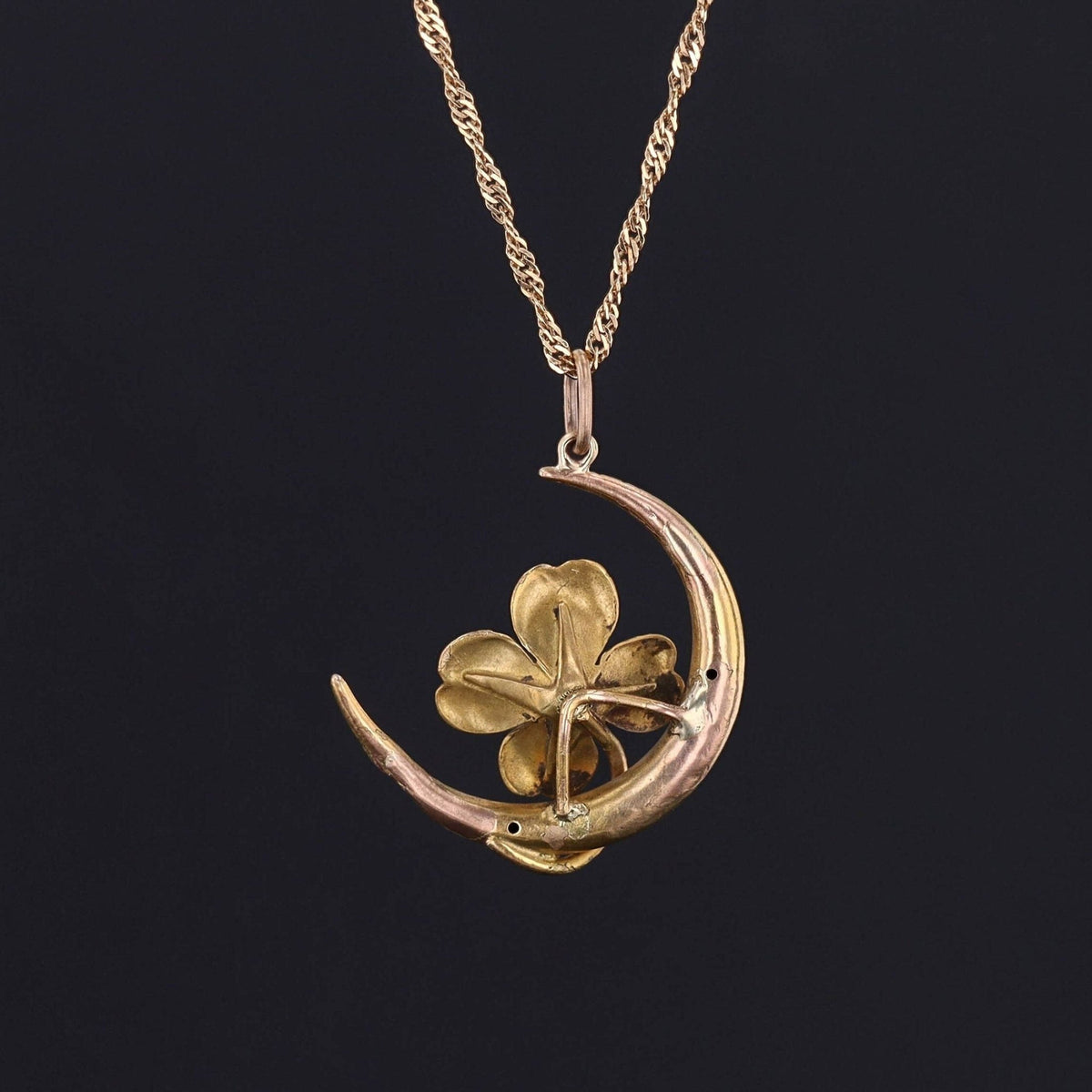 Clover Pendant | Crescent Pendant - Trademark Antiques