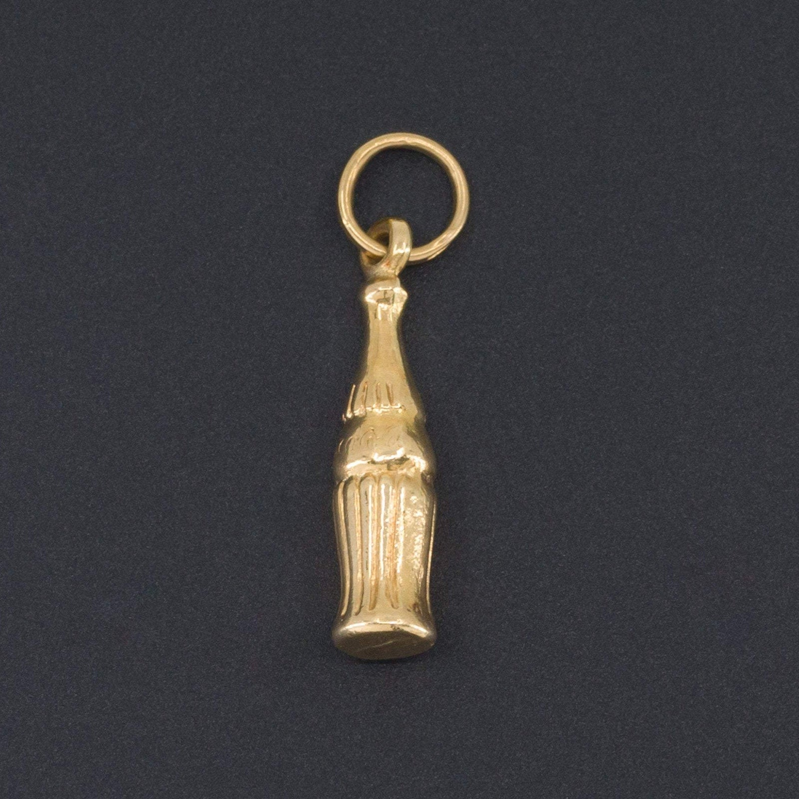 Cola Bottle Charm | 14k Gold Cola Bottle Charm - Trademark Antiques