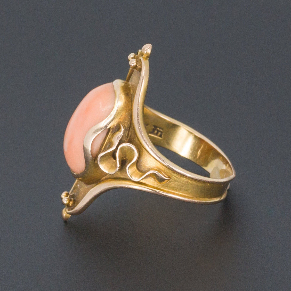 Coral Ring | Antique Coral Ring - Trademark Antiques