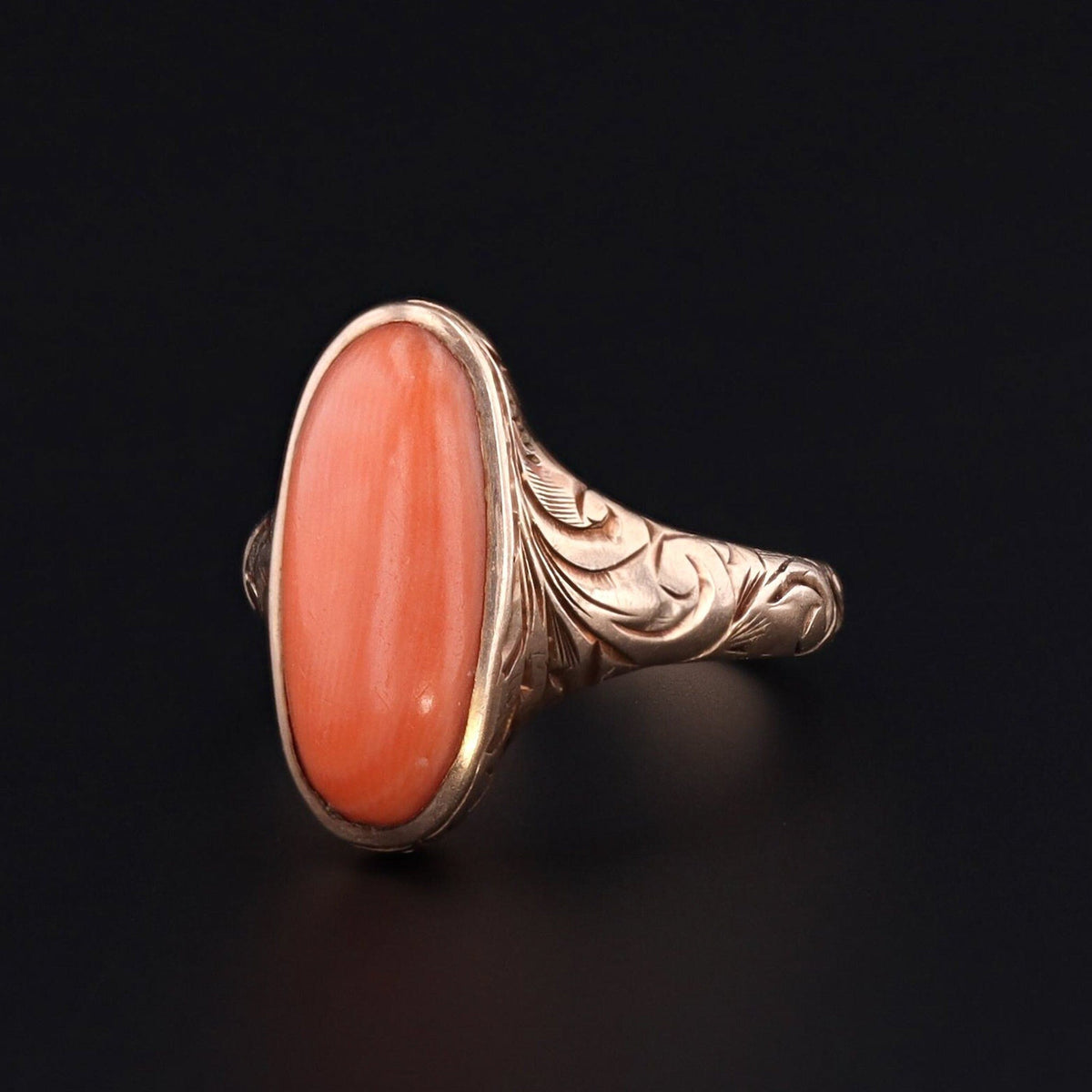Coral Ring | Antique Coral Ring - Trademark Antiques