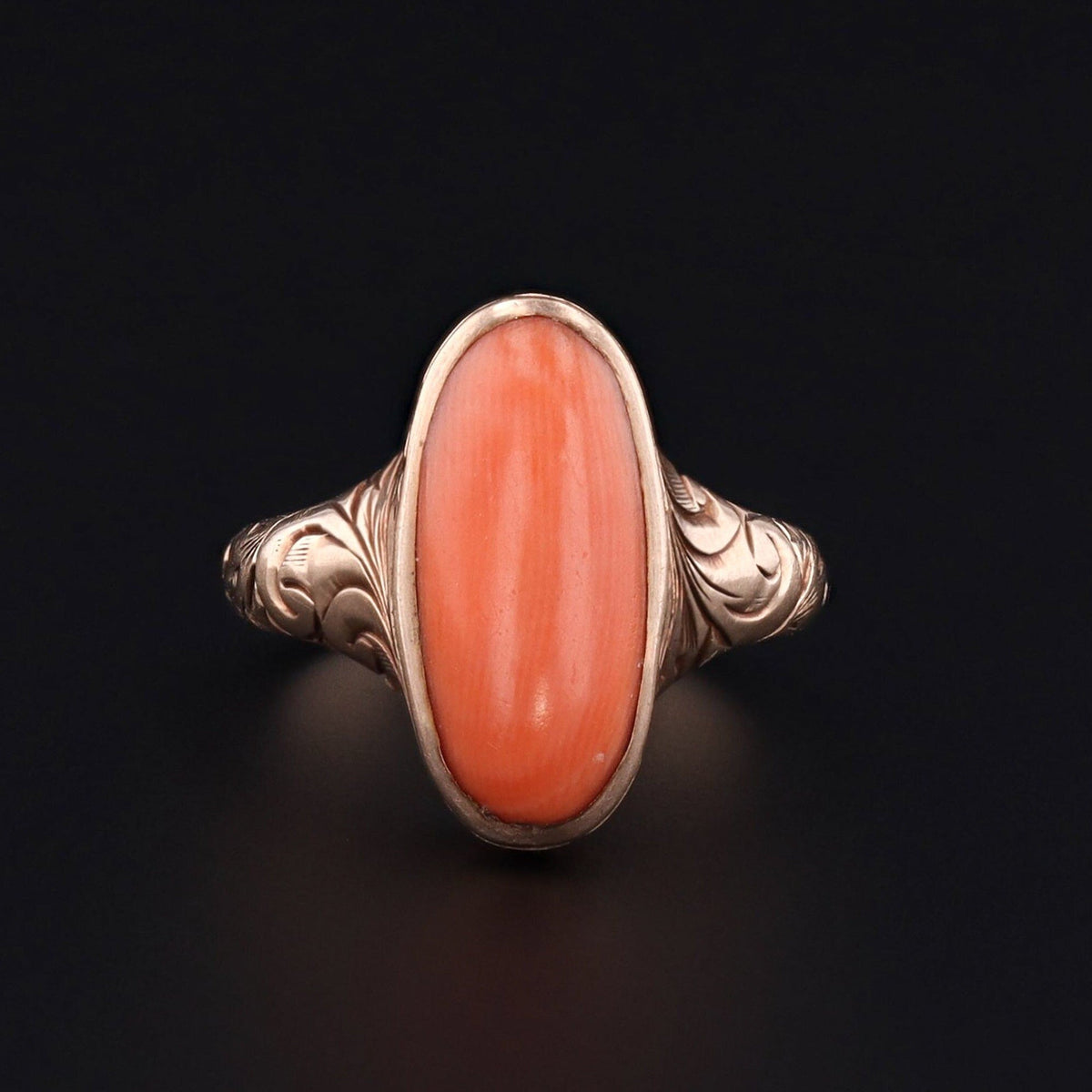 Coral Ring | Antique Coral Ring - Trademark Antiques