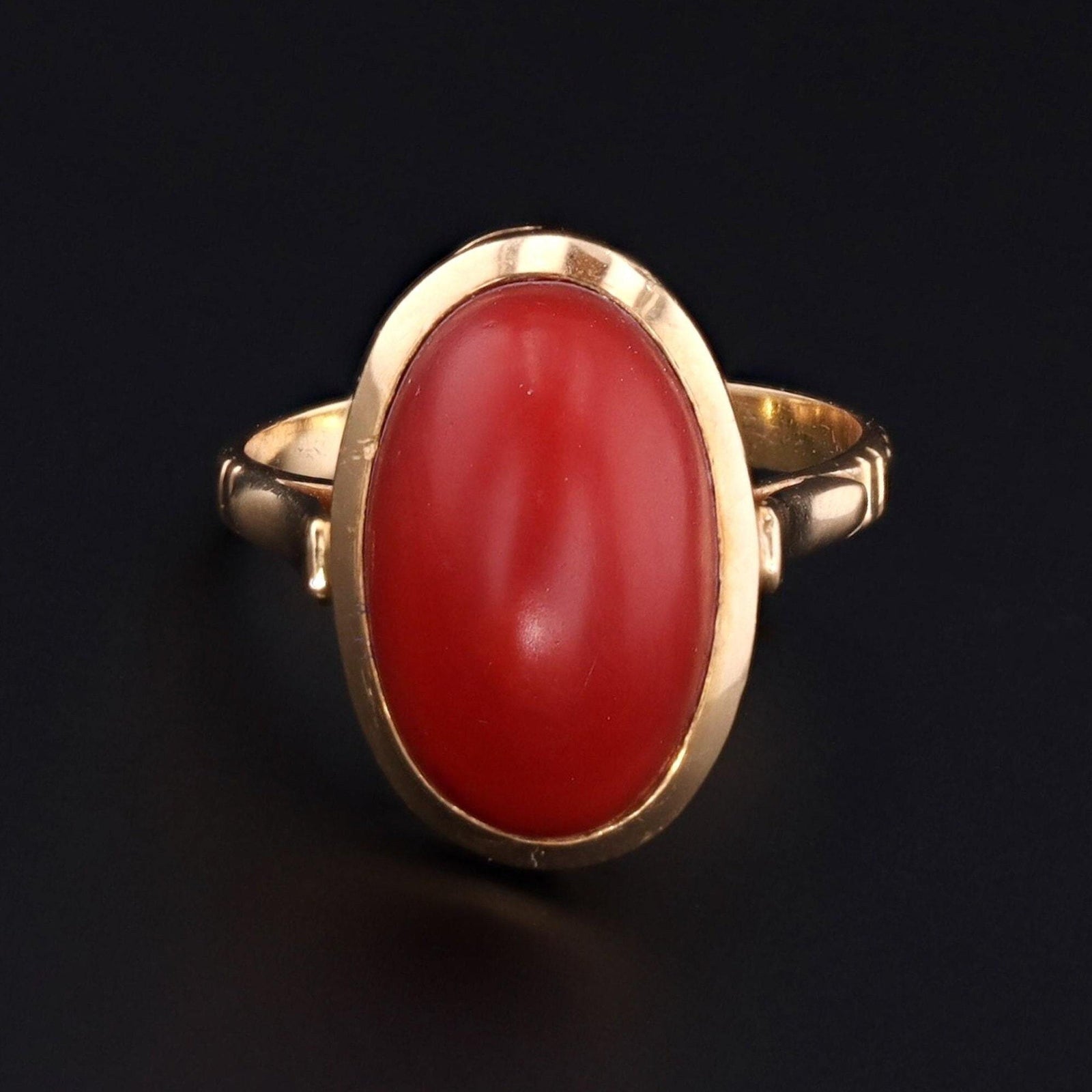 Coral Ring | Vintage Coral Ring - Trademark Antiques