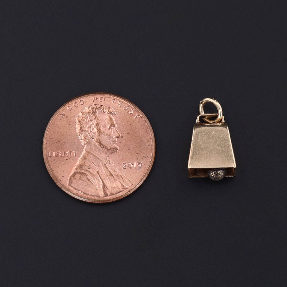 Cowbell Charm | Bell Pendant - Trademark Antiques