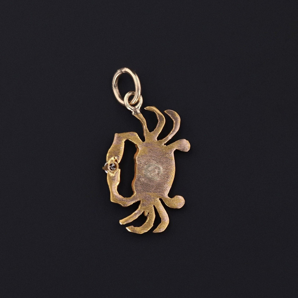 Crab Charm | 14k Gold Crab - Trademark Antiques