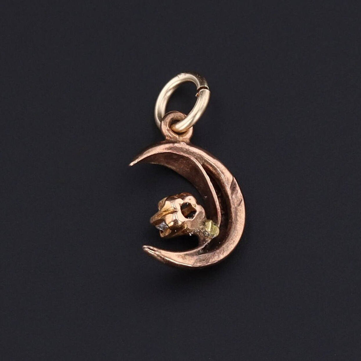 Crescent Moon Charm | Antique Crescent &amp; Star Charm - Trademark Antiques