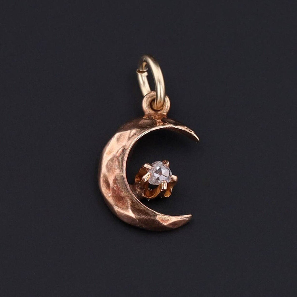 Crescent Moon Charm | Antique Crescent &amp; Star Charm - Trademark Antiques