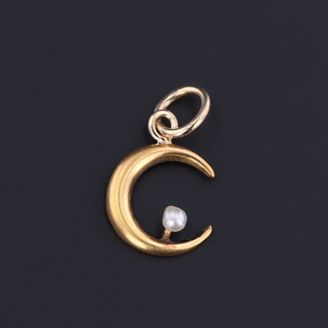 Crescent Moon Charm | Vintage Crescent Charm - Trademark Antiques