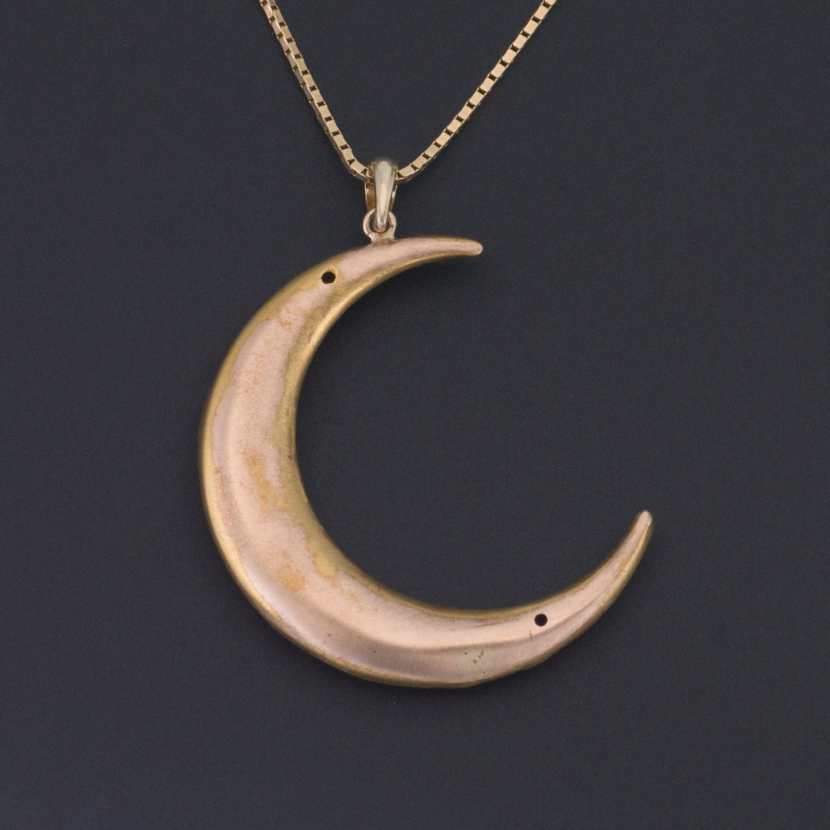 Crescent Moon | Forget - me - not Crescent Pendant - Trademark Antiques